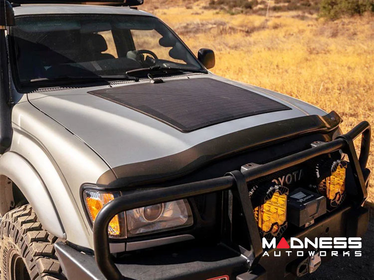 Toyota Tacoma Flexible Solar Panel Kit - Complete Kit w/ Waterproof Controller + Hood Decal - 1st&2nd Gen w/o Hood Scoop - 90W